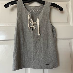 A&F lace up tank- size M